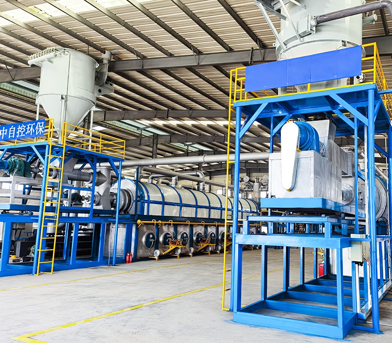 Planta de pirólise contínua de resíduos de pneus
